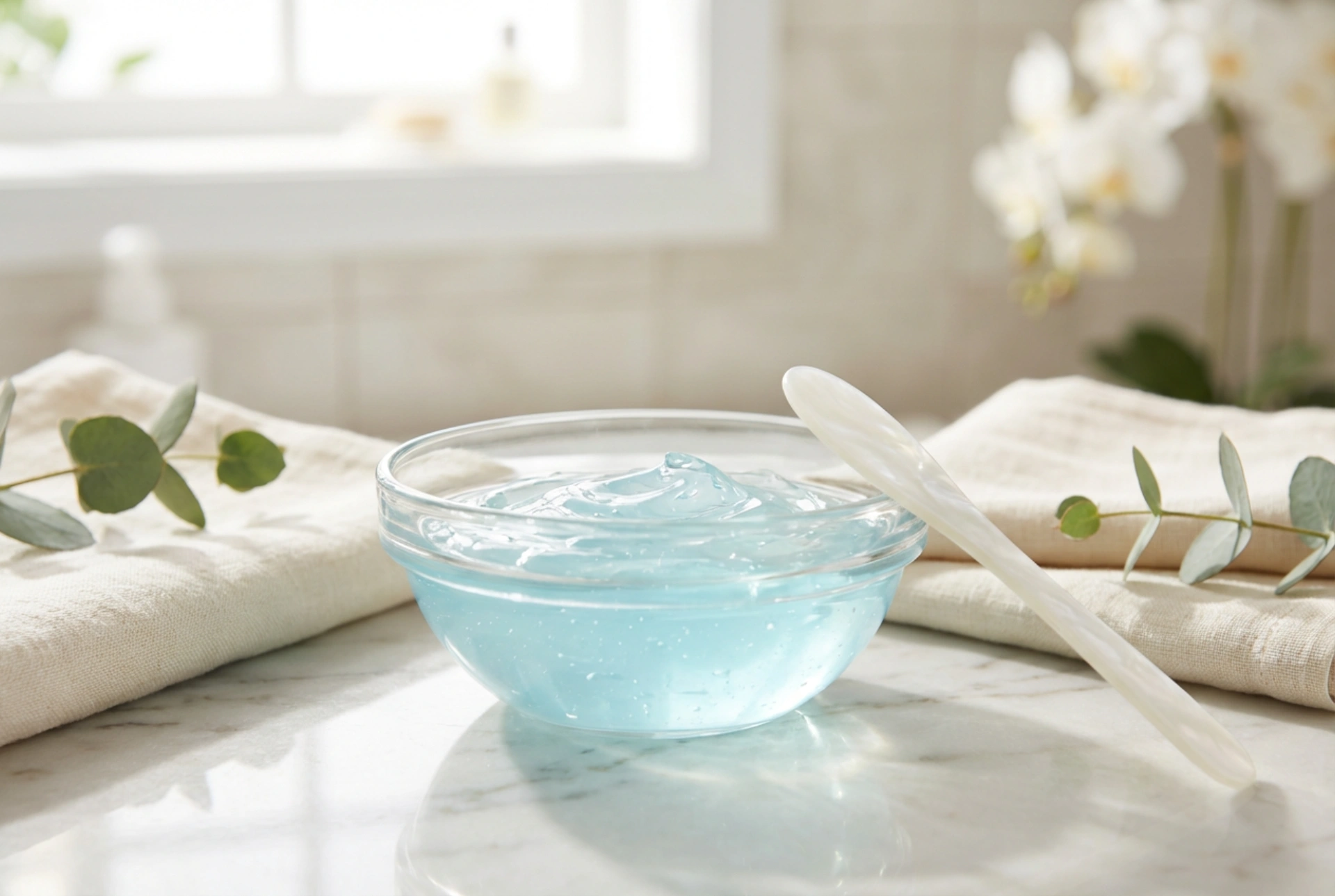 Gel face mask: cooling effect, application and removal