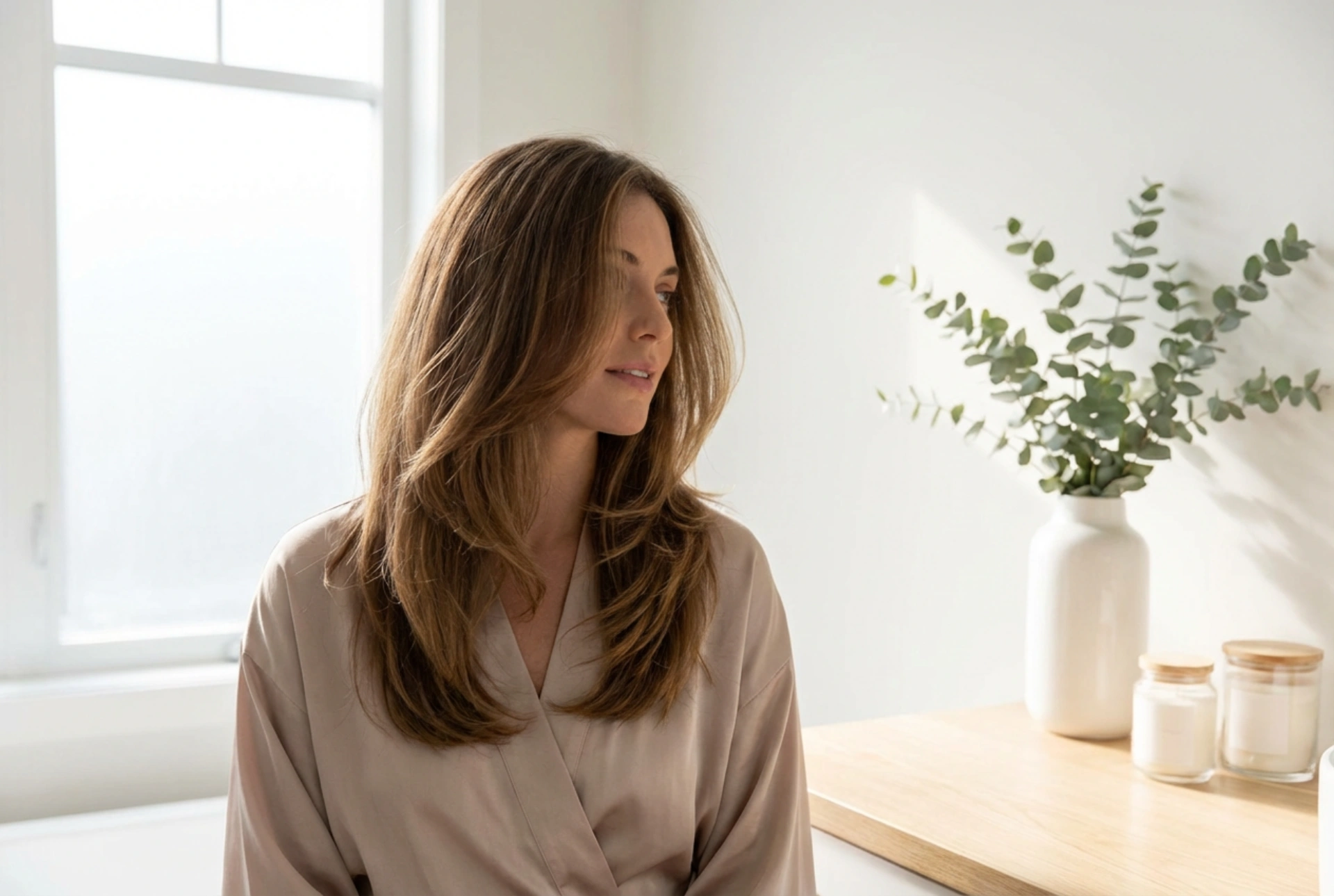 How to Style Shoulder-Length Hair to Add Lightness