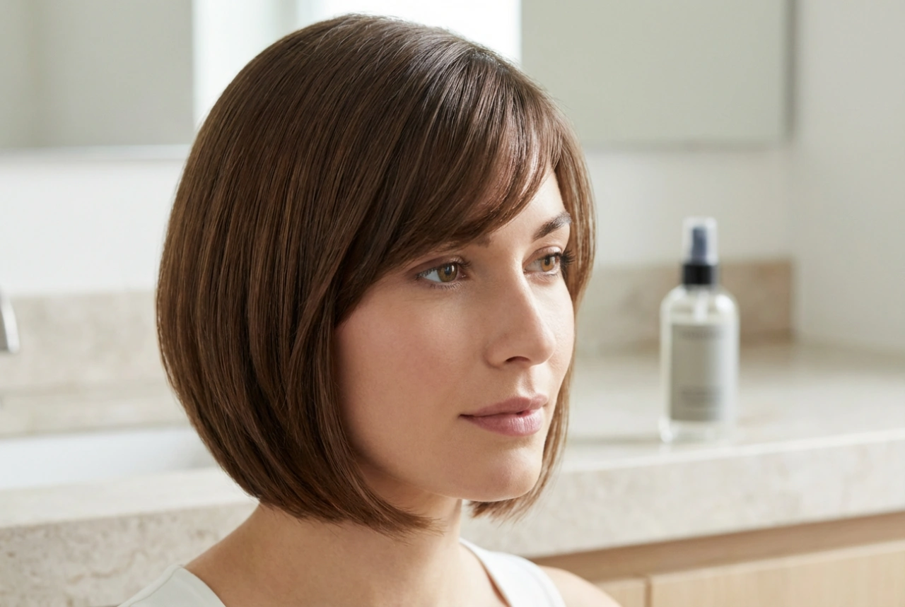 The Asymmetrical Bob with Side-Swept Bangs: Styling and Setting