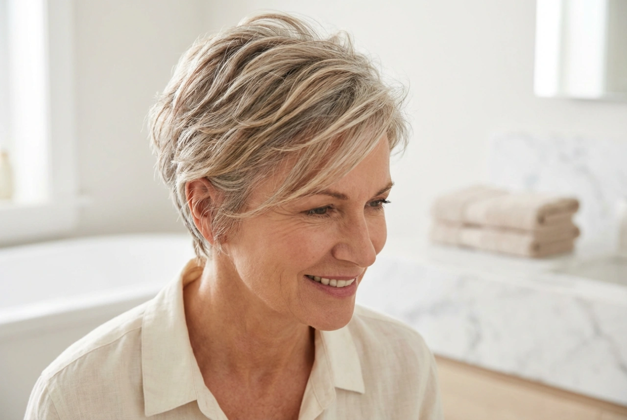 Short Hairstyles for Women Over 50: Adding Volume and Texture