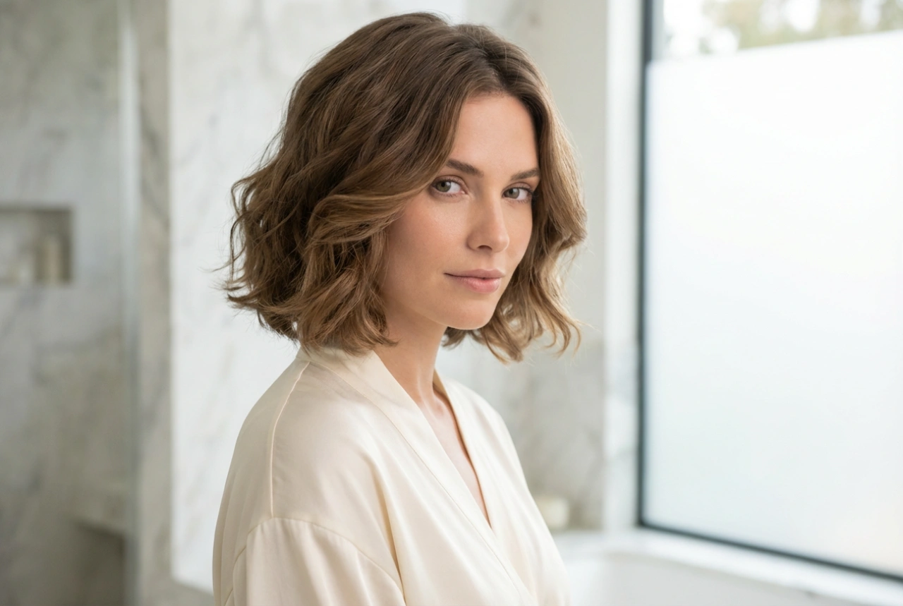 Hairstyles for an Oblong Face: Side Volume and Length Balance