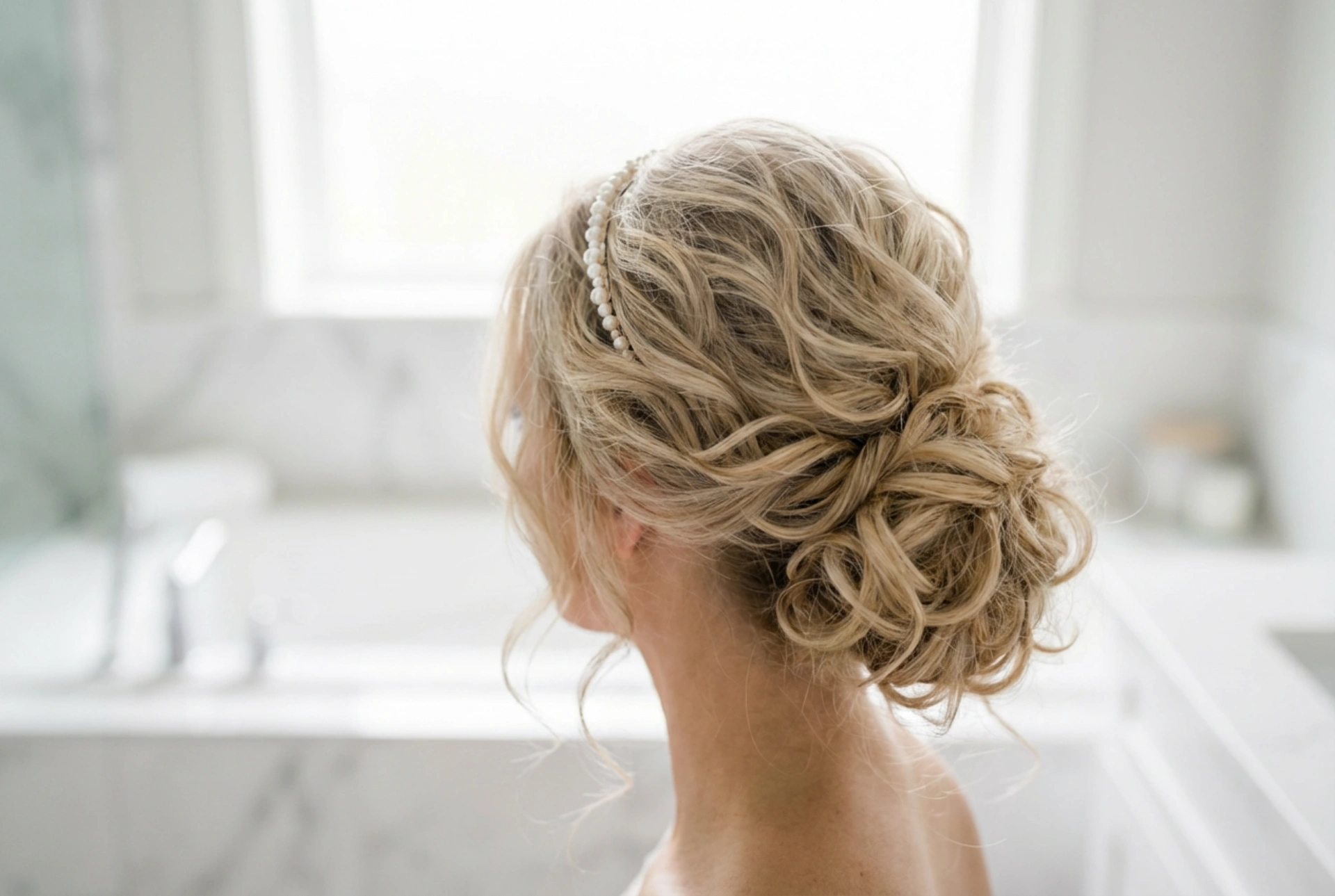 Angel Hairstyle: Curls, Headband, and a Delicate Updo Step by Step