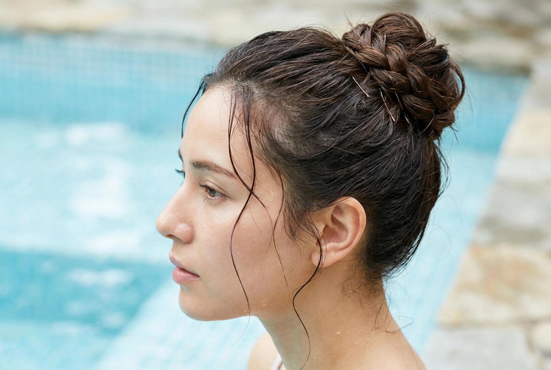 Quick and Lasting Hairstyles for the Pool: Buns, Braids, and Protection