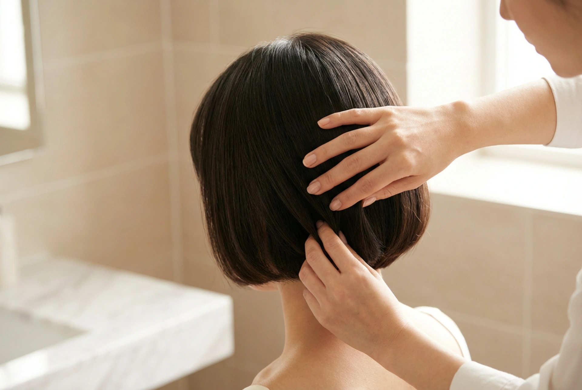 How to Style the Back of a Short Haircut: Tucking and Volume Control