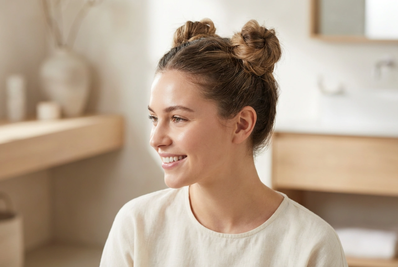 Playful Double Buns: The Space Bun Hairstyle for Short and Long Hair