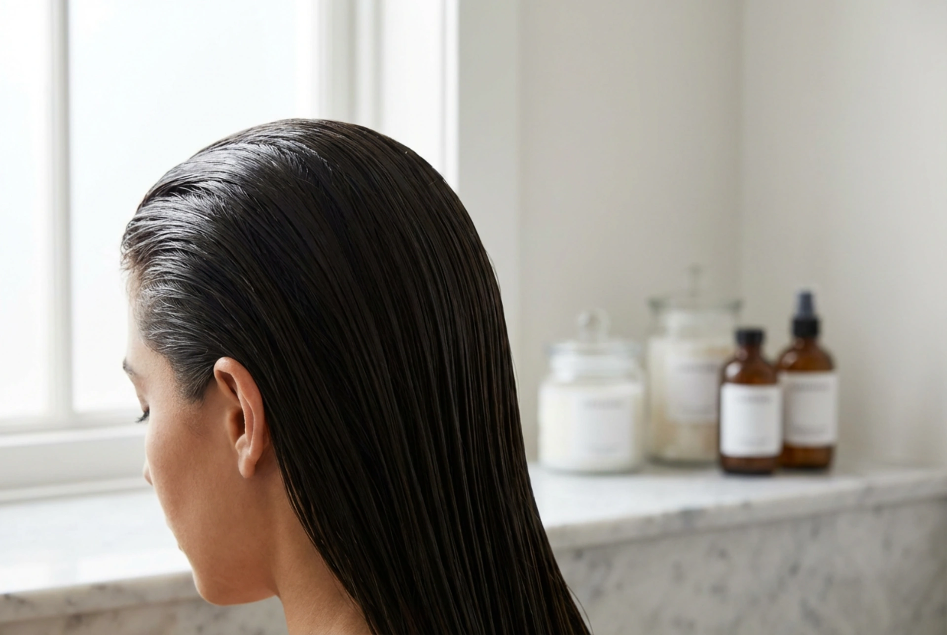 The Glossy Wet-Look Effect: How to Style the Wet Italian Hair Trend