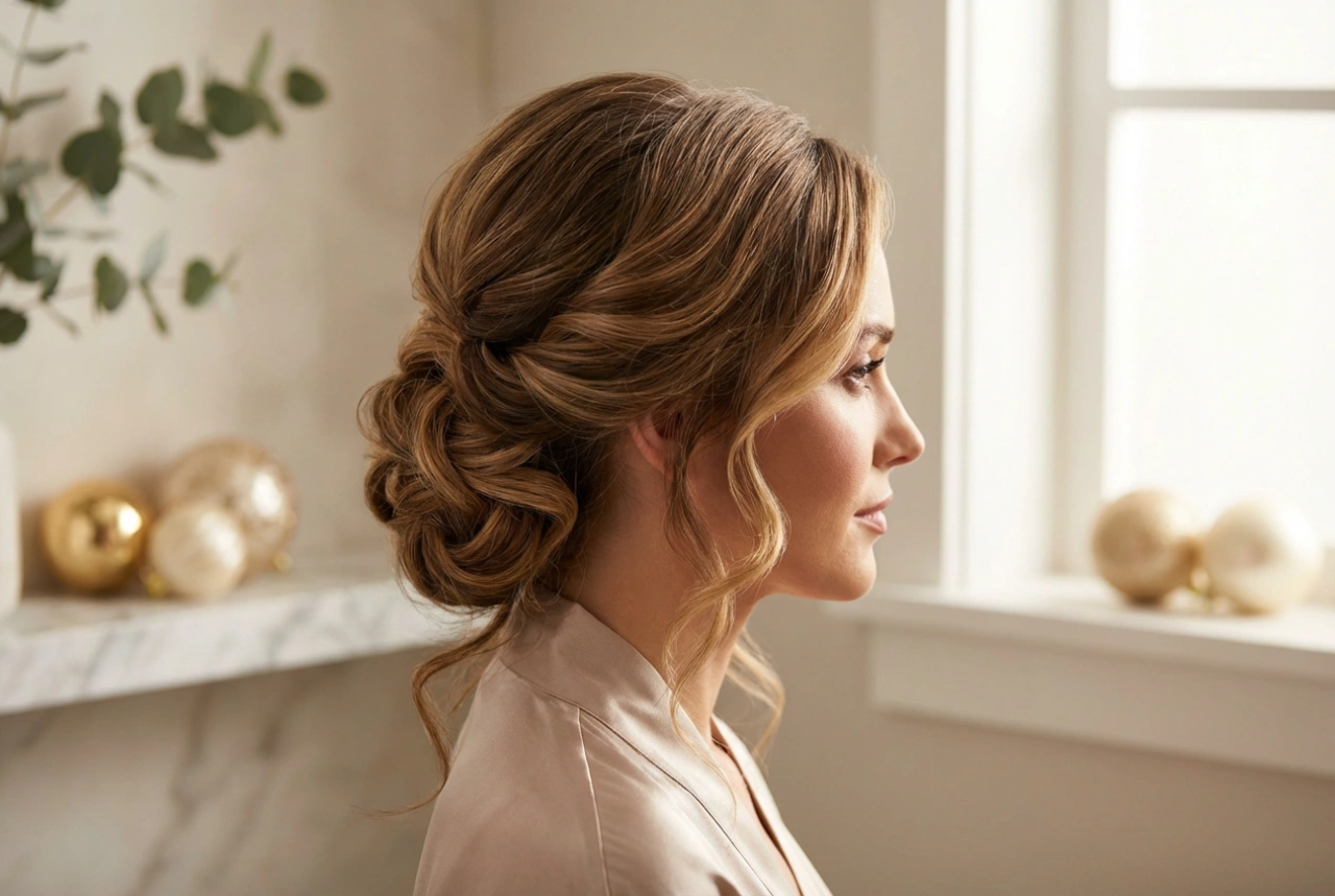 Elegance Without the Rush: Festive Hairstyles, Classic Waves, and Updos