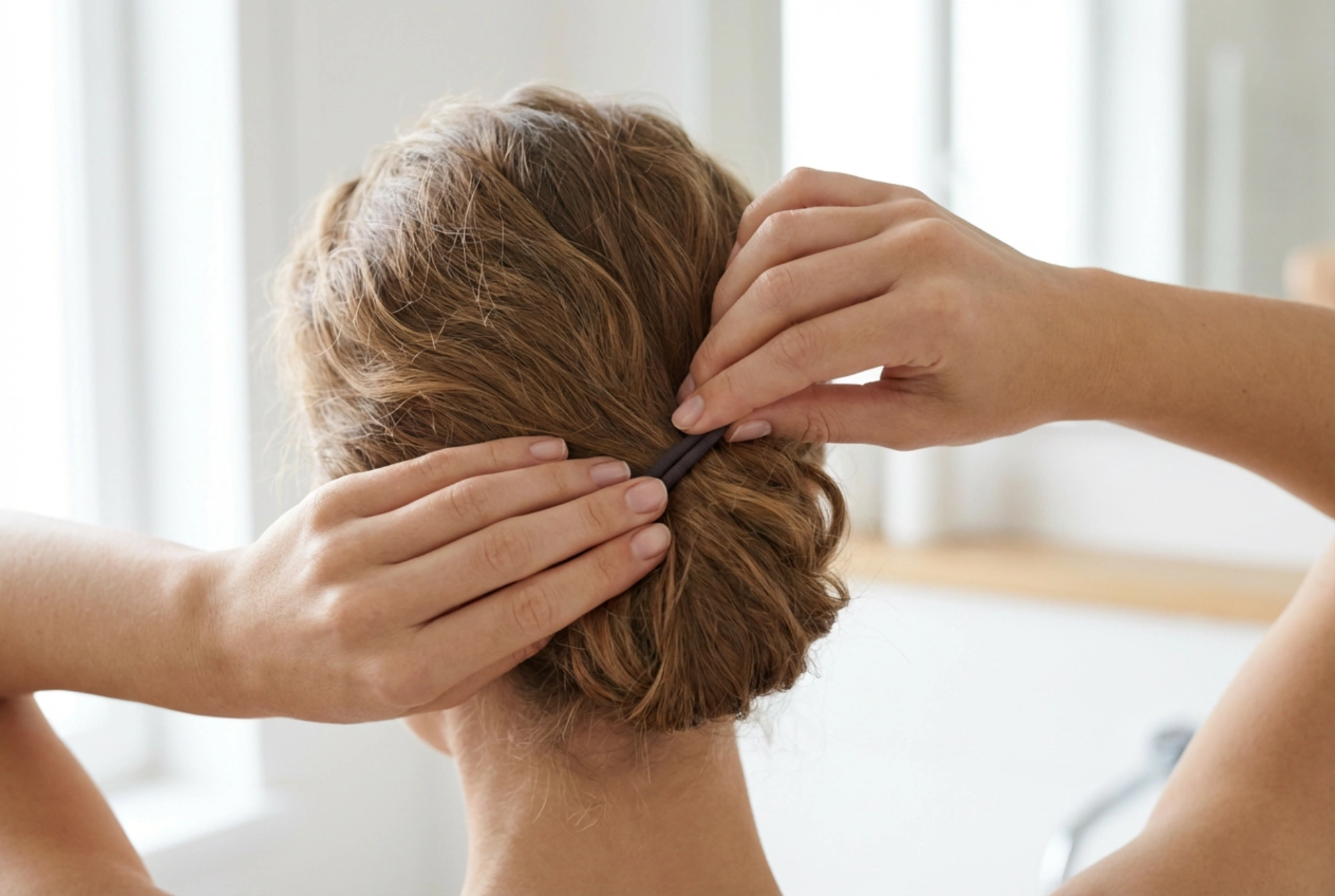 Simple tutorial: quick everyday updos with hair elastics