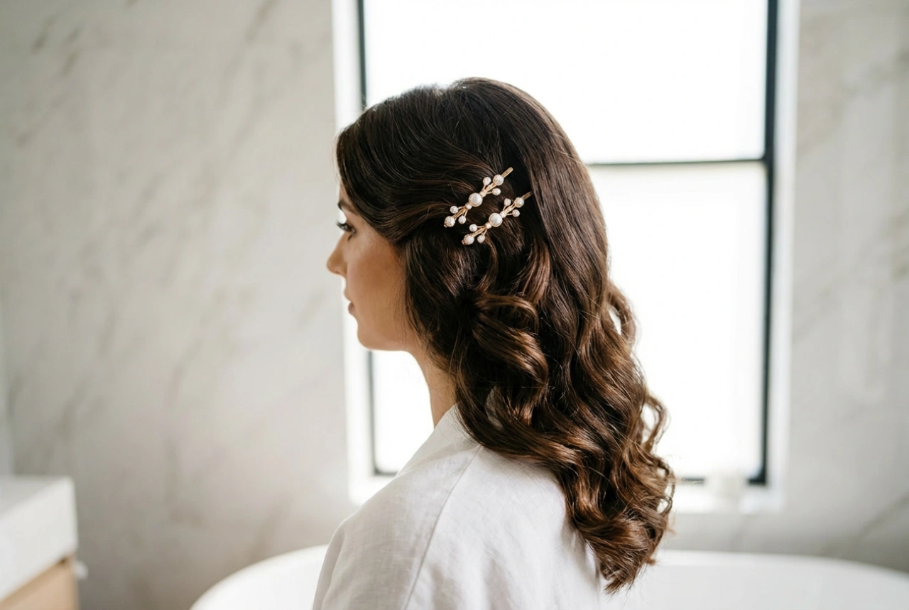 Decorative Accents: Step-by-Step Waves with Hairpins and Defined Sections