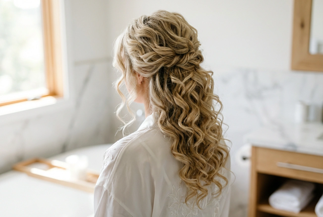 A Stress-Free Wedding Day: Achieving a Voluminous Bridal Hairstyle with Curls