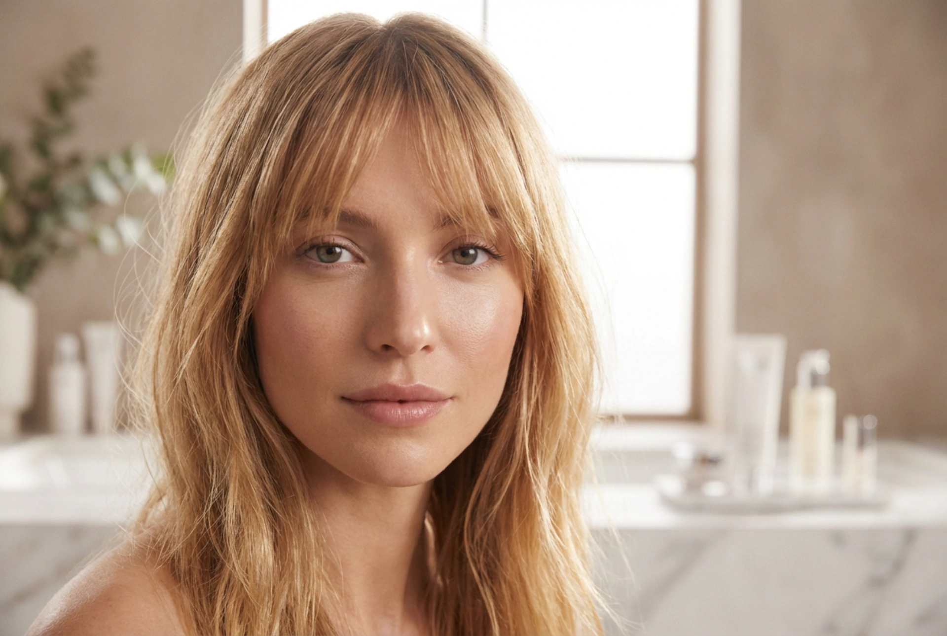 Hairstyles for a Long Face and Prominent Nose: Soft Fringes and Proportions