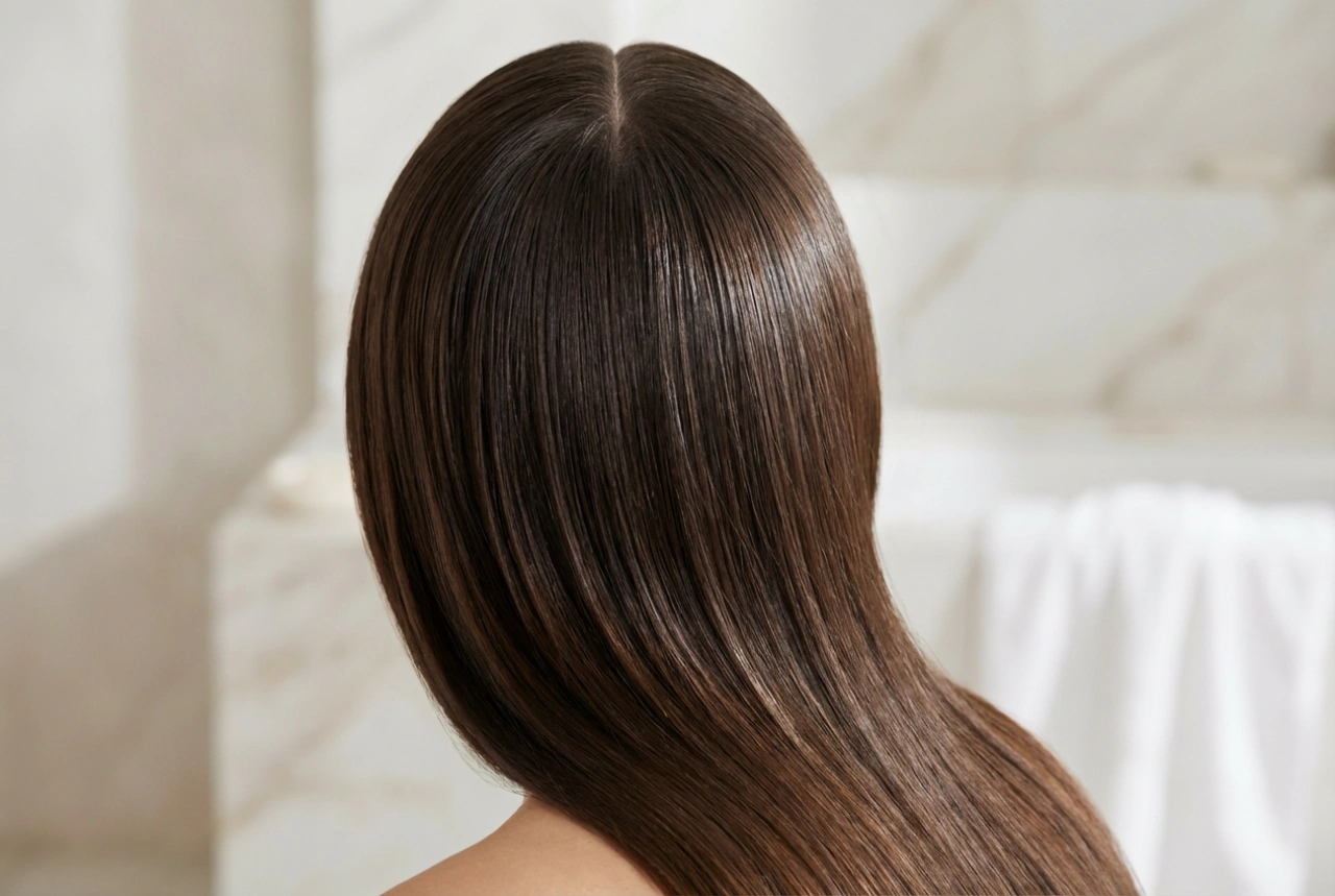Symmetry and Shine: Frizz-Free Middle-Part Hairstyles