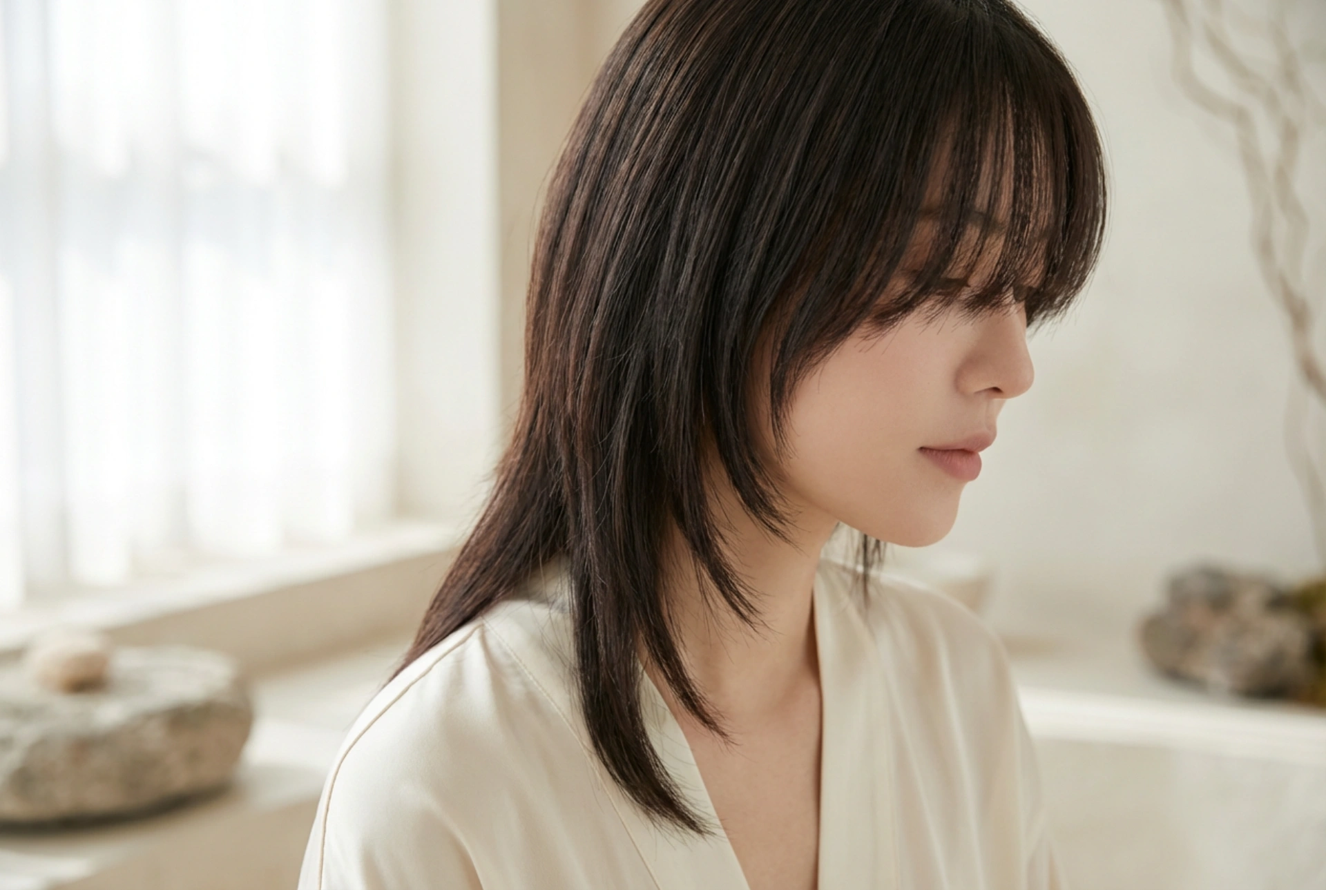 Slimming Silhouette: A Step-by-Step Guide to Bangs for a Round Face