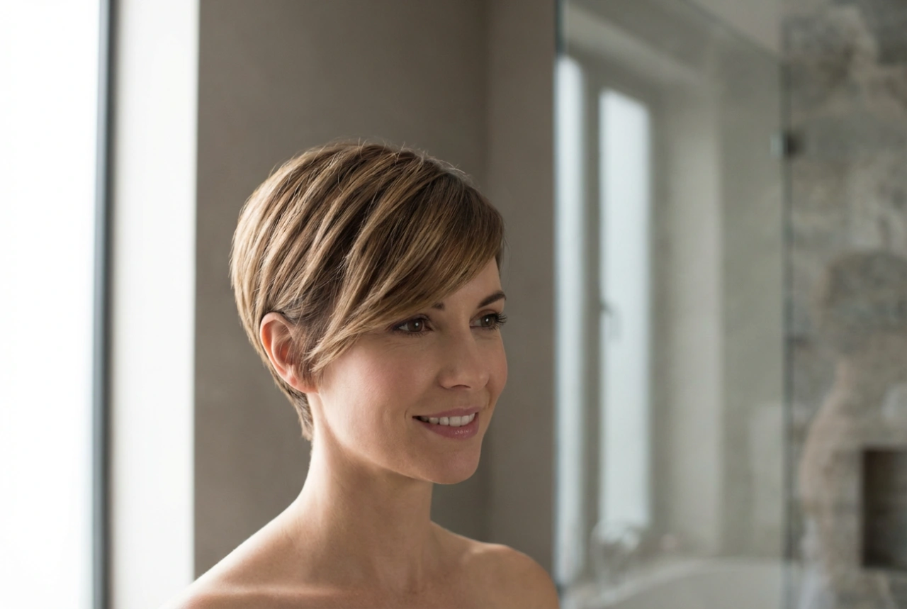 Short Layered Hair with a Side Fringe: How to Style It