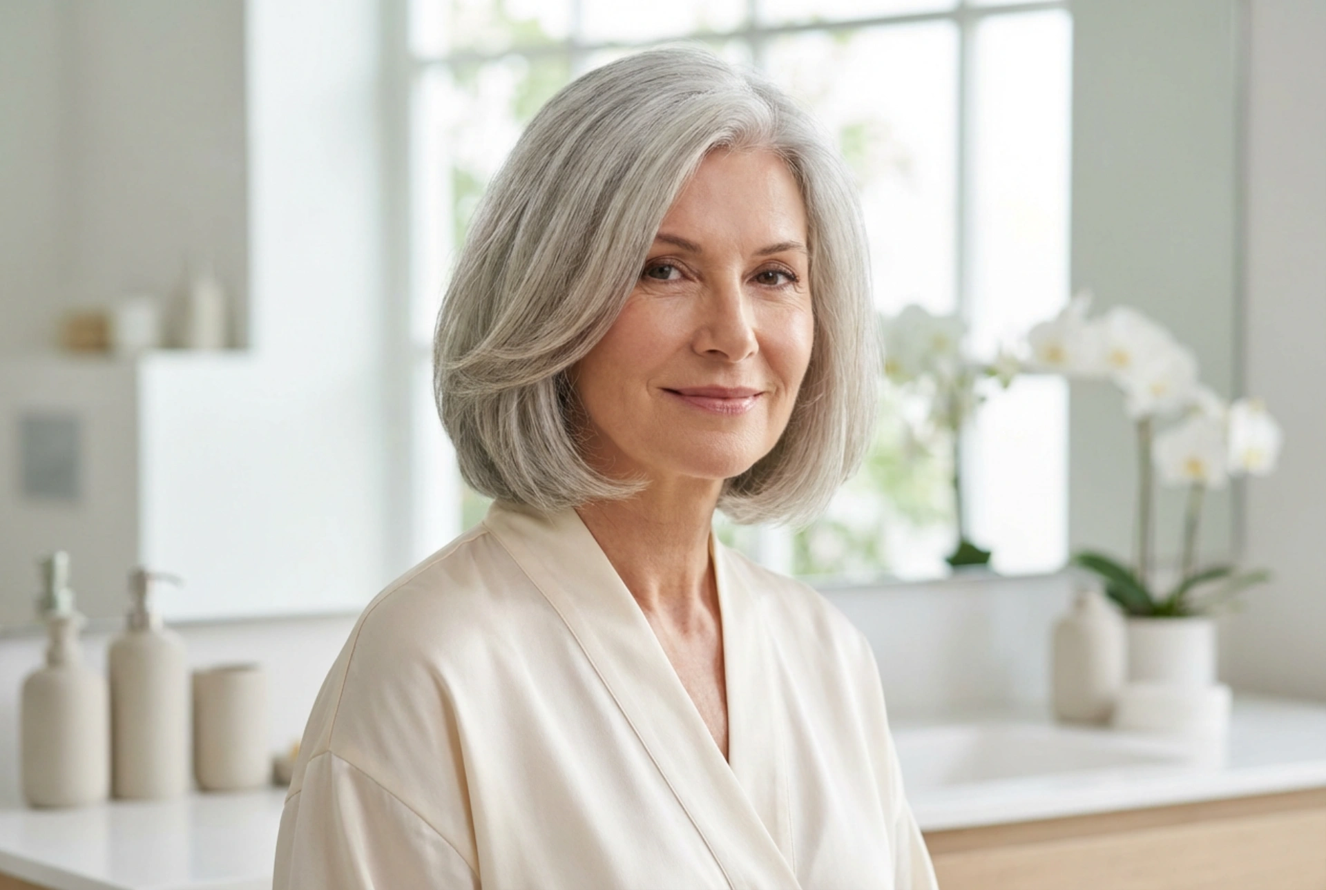 Women's Hairstyles for Grey Hair: Cuts, Volume, and Shiny Styling