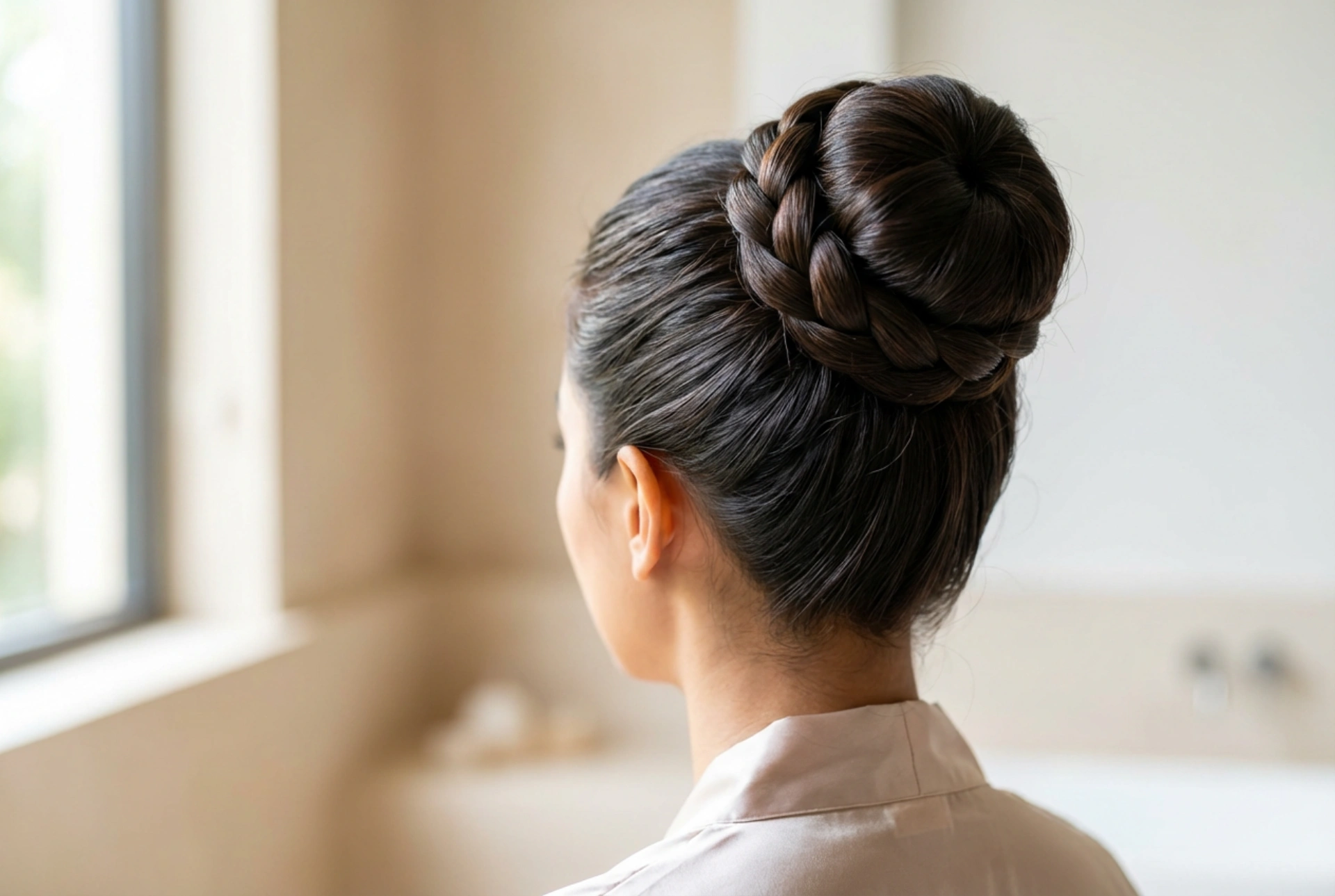High Bun with a Braid: A Step-by-Step Guide to a Stable Updo