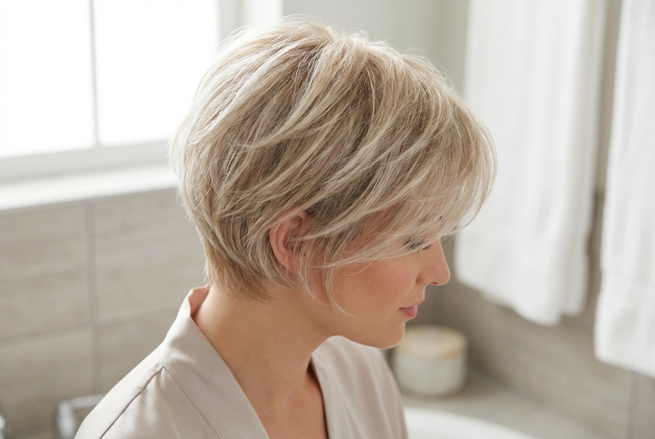 Short layered hair: how to blow-dry and style it to add volume
