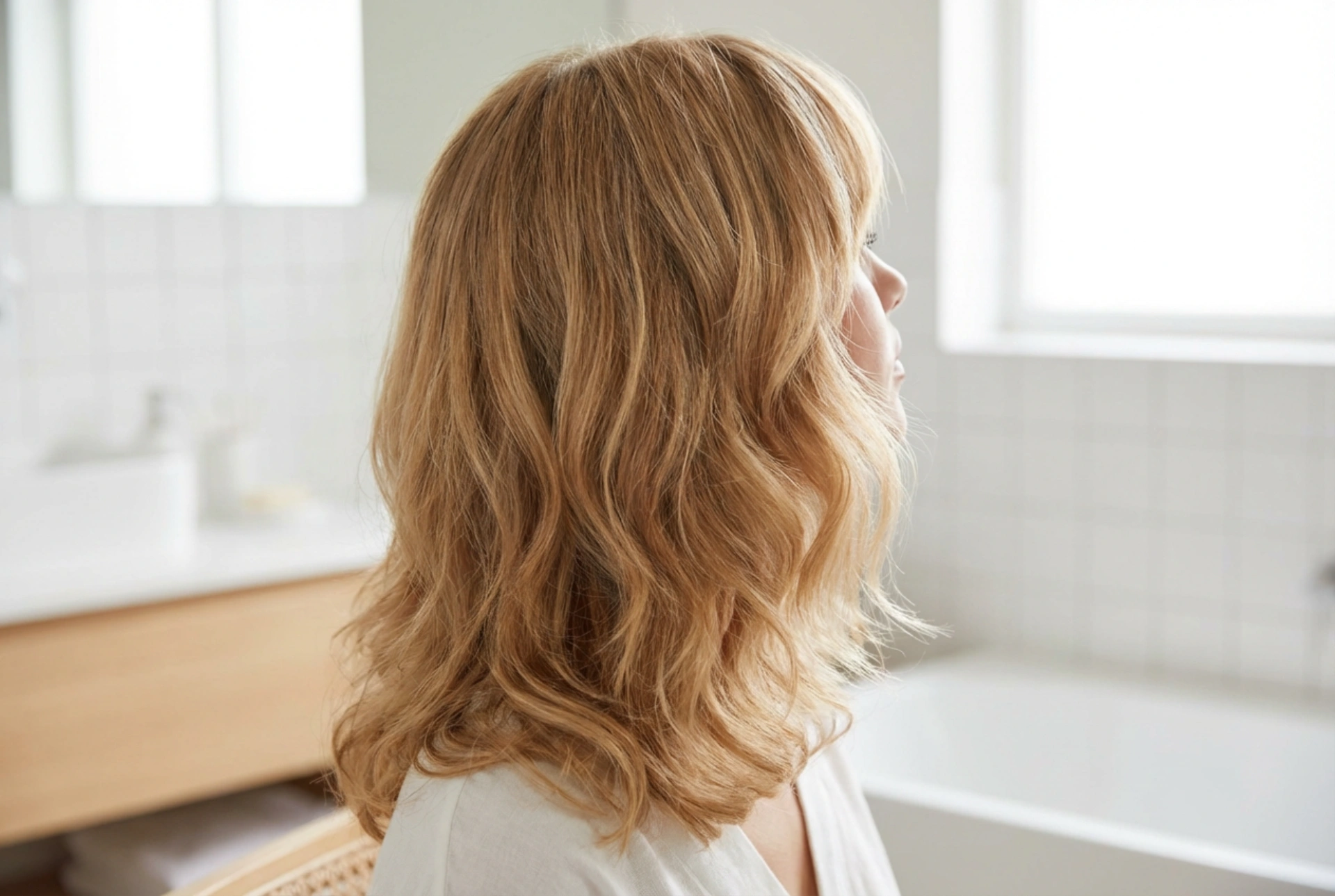 Styling Layered, Mid-Length Hair with a Fringe: Adding Volume and Soft Waves