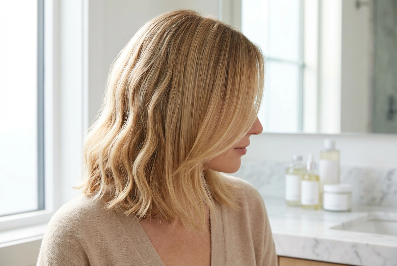 Layered Medium-Length Hair: Techniques for Smooth and Wavy Styling