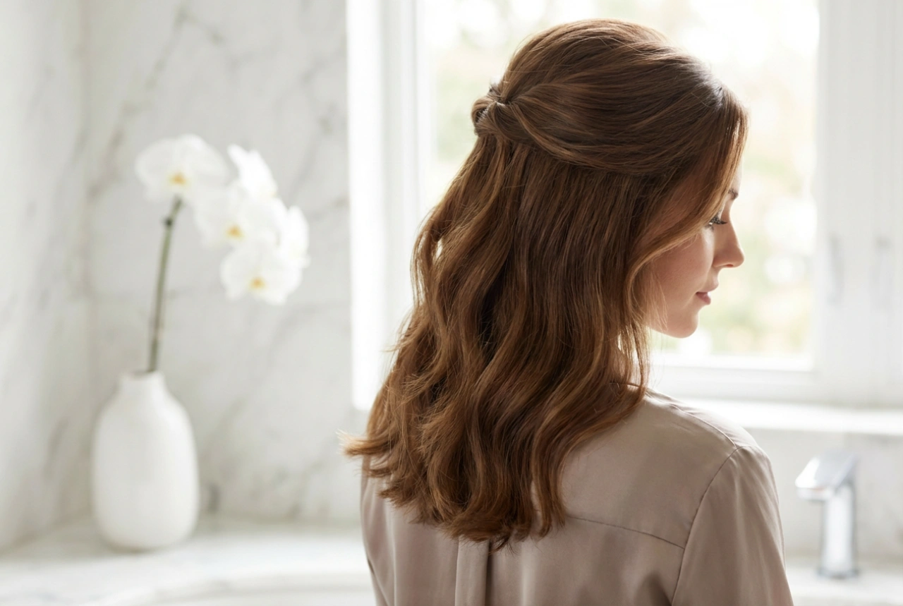 Styling Medium-Length Hair: Waves, Sleek Looks, and Half-Updos