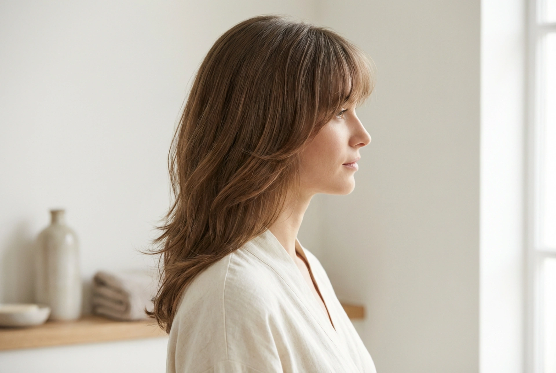 Layered Hair with a Fringe: Cutting, Blending, and Styling