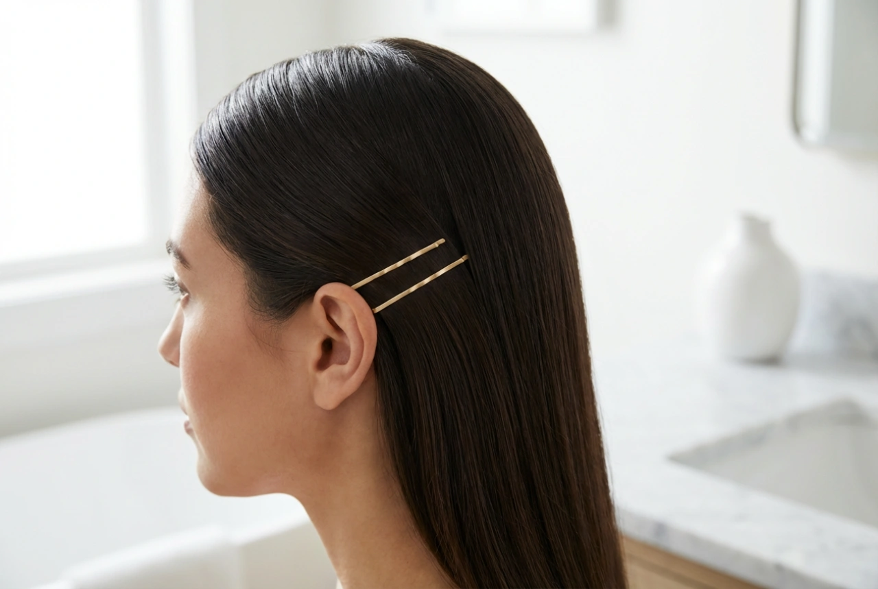 The Behind-the-Ear Tuck: Mastering the Elegant Sleek Hairstyle