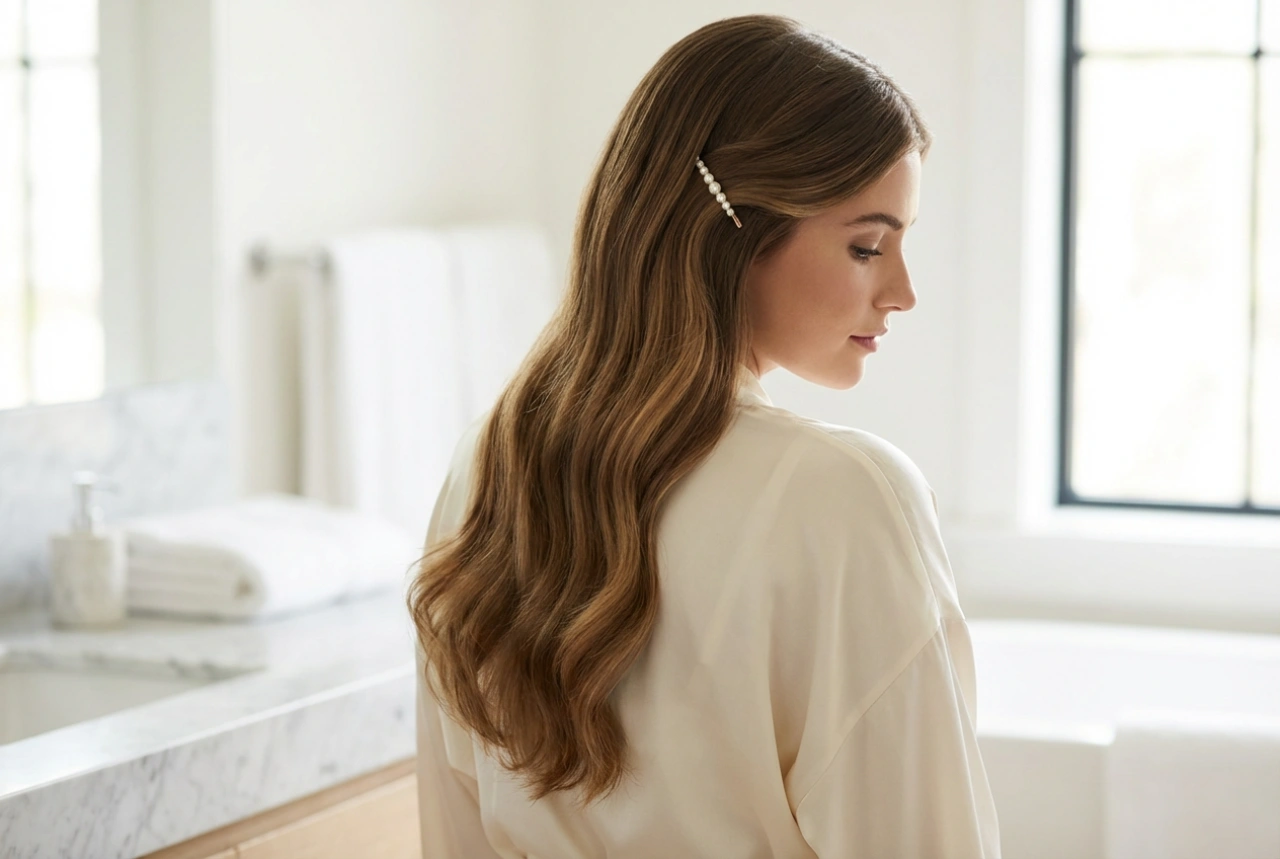 Subtle Elegance: Communion Hairstyle for Long Hair Without Backcombing