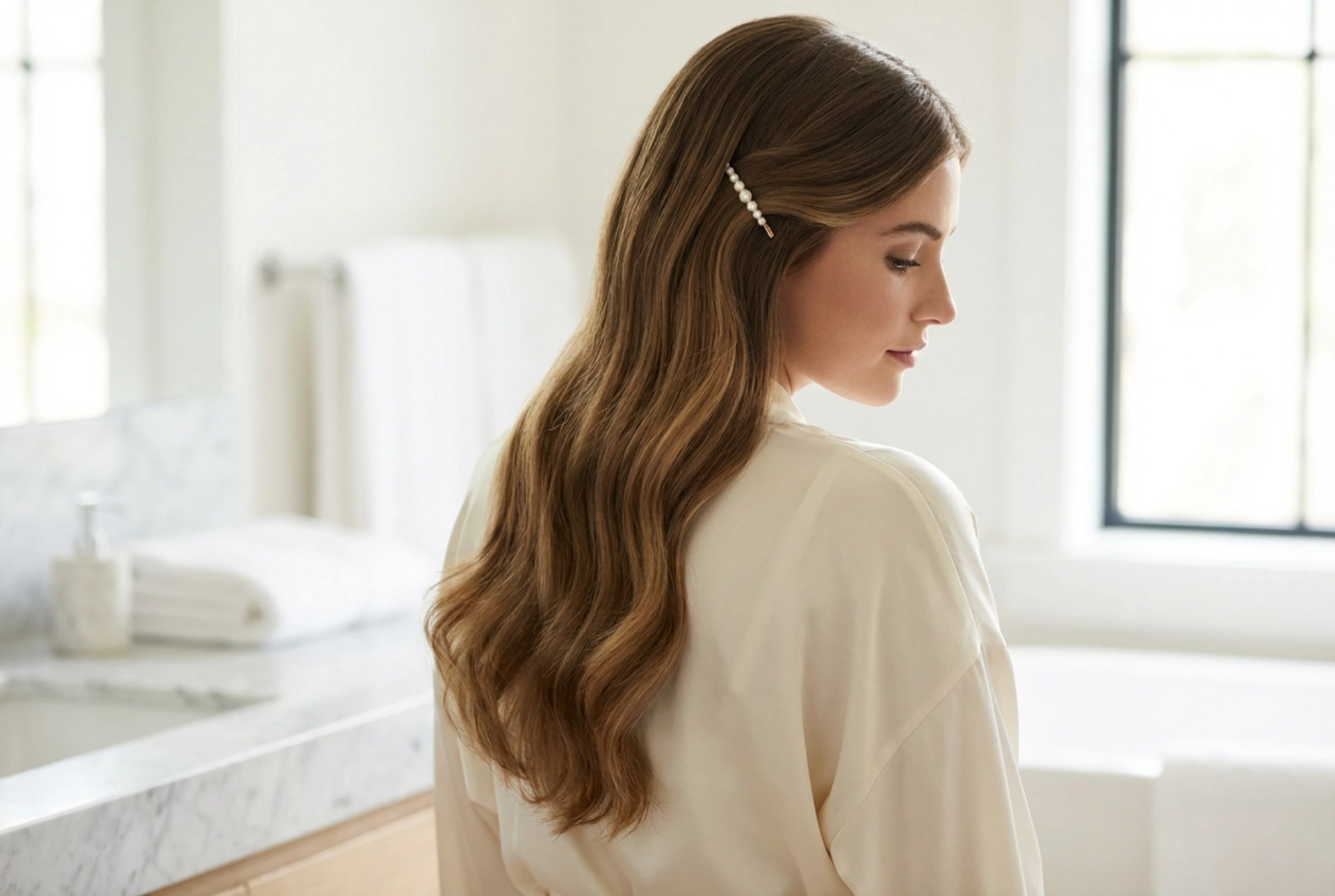 Subtle Elegance: Communion Hairstyle for Long Hair Without Backcombing