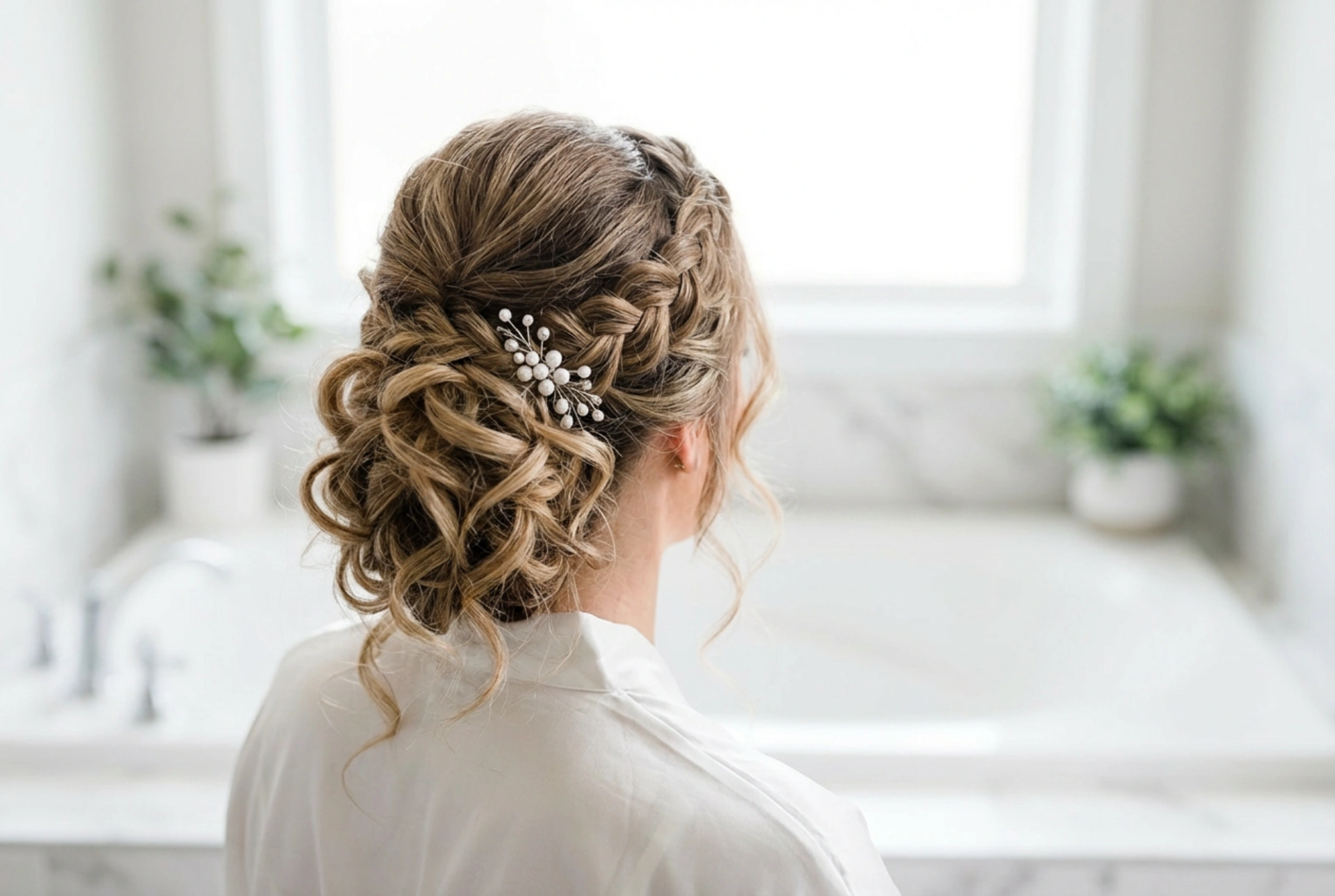 Braids and Curls: A Wedding Hairstyle for Long Hair