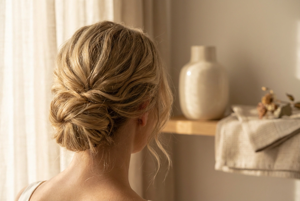 Warmth and Elegance: A Festive Hairstyle Without the Rush
