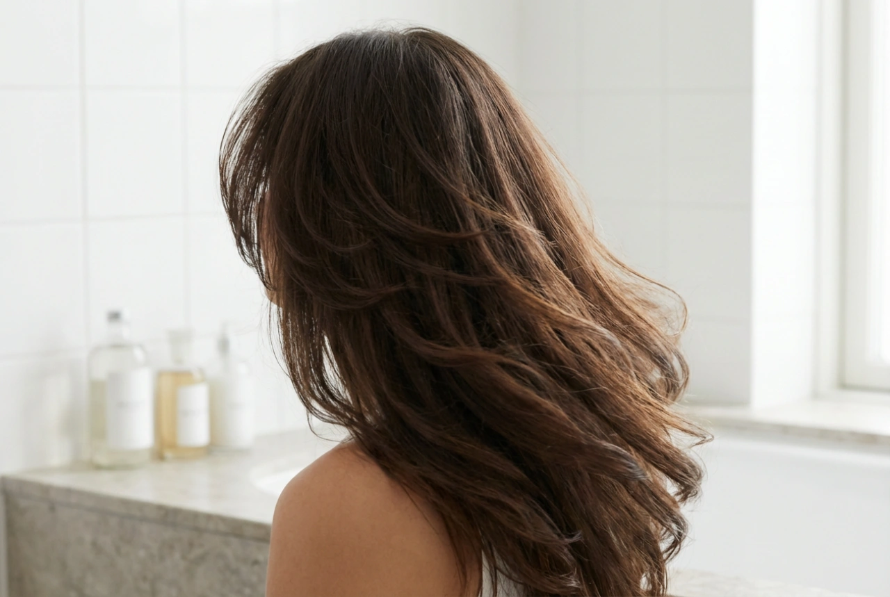 Feathered hairstyle for long hair: how to emphasise layers and volume