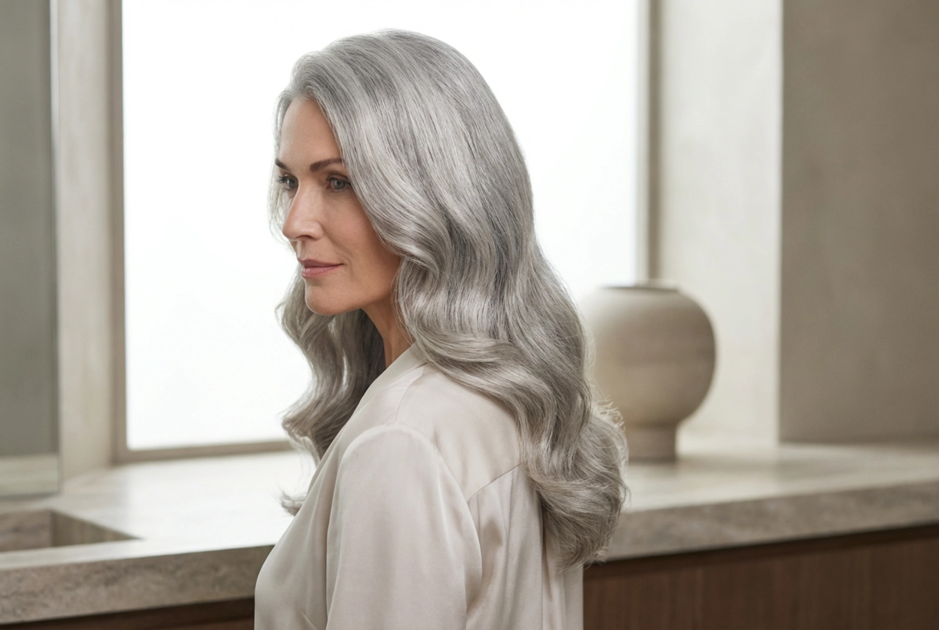 Styling Grey Hair: Achieving Shine, Smoothness, and Lasting Waves