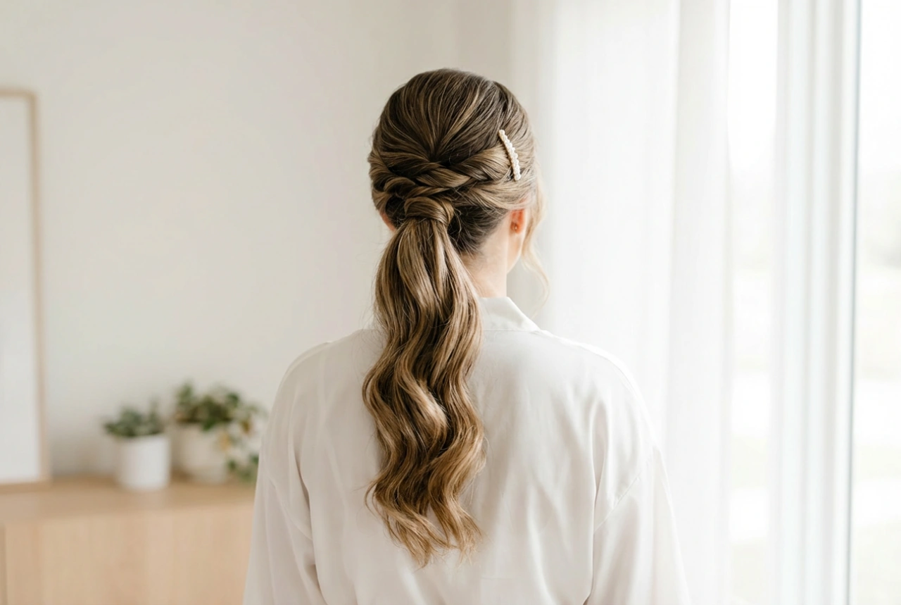 Bridal Ponytail: Sleek, Wavy and Braided Hairstyles Step-by-Step