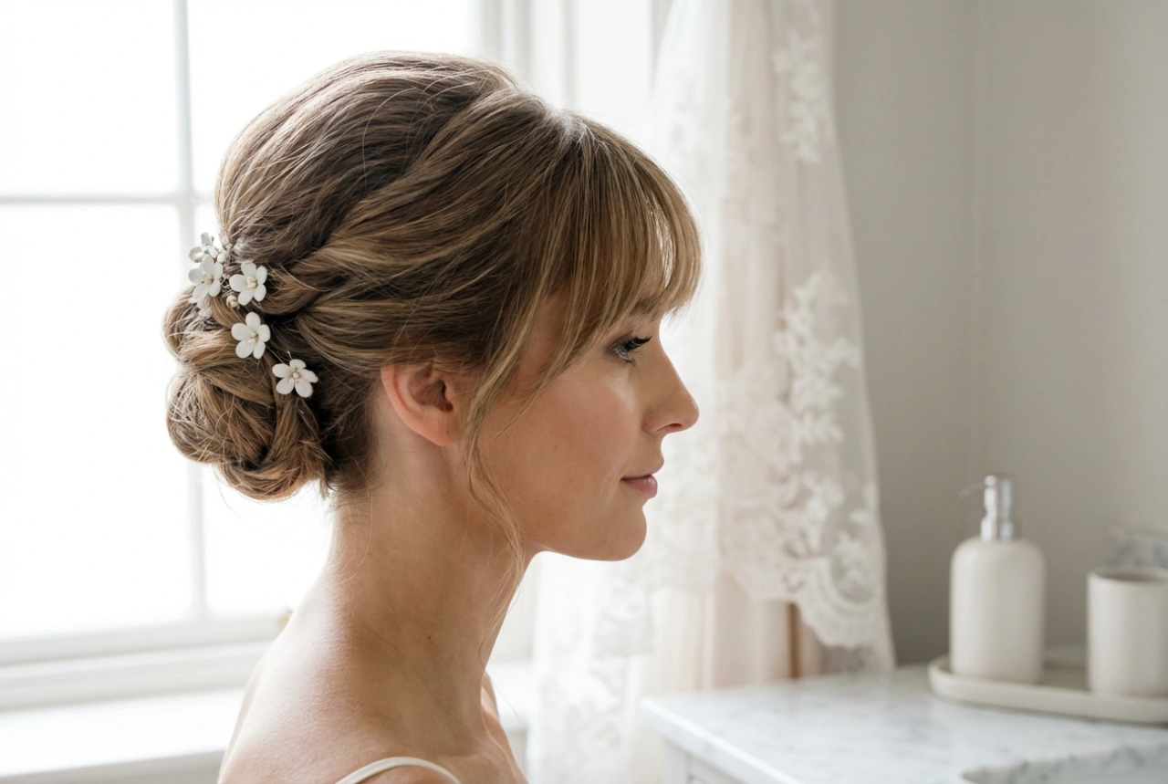 Wedding Hairstyle with a Fringe: How to Style and Balance Proportions