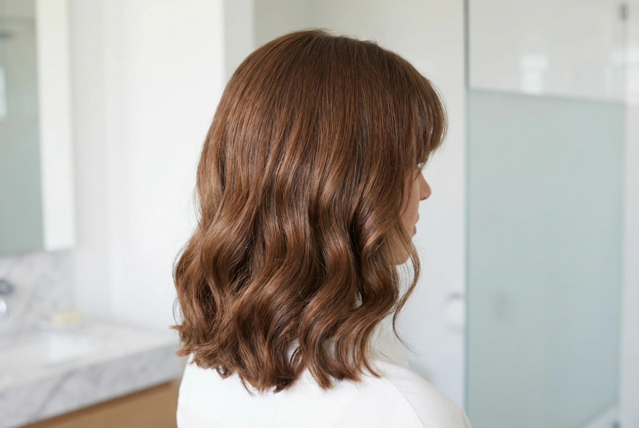 Shoulder-Length Hair with a Fringe: Achieving Volume and Soft Waves