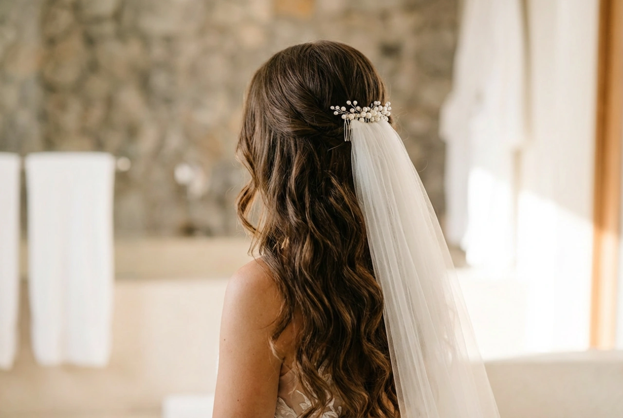 Long Hairstyles for a Wedding: Waves, Half-Updos, and Buns