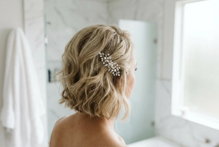 Wedding Hairstyles for Short Hair: Volume, Accessories and Durability