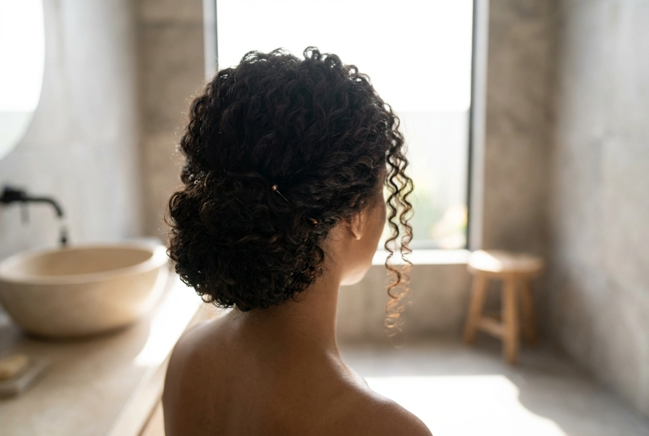 Curly hair updos: how to style and pin curls while maintaining bounce