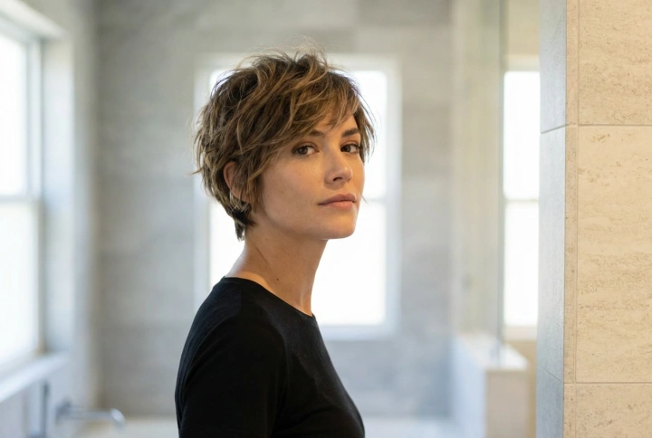 70s Short Hairstyles: Shaggy Pixie, Texture and Volume
