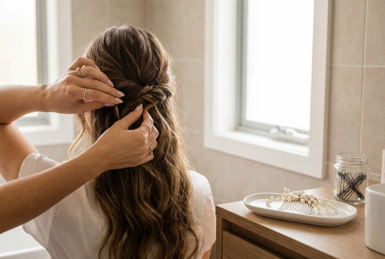 Long Hair for a Wedding: DIY Hairstyles, Waves and Updos at Home