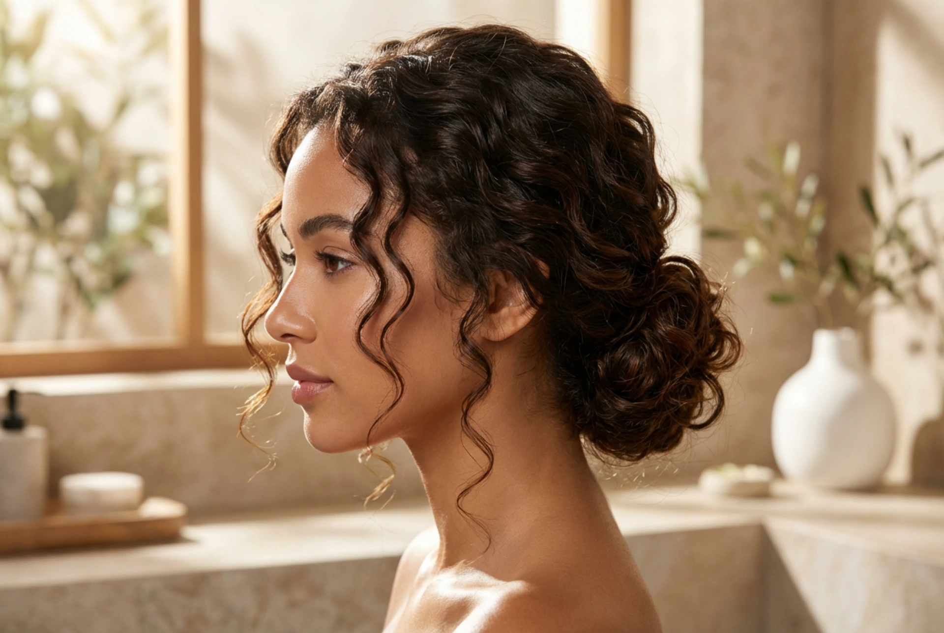 The Curly Hair Bun: How to Define, Smooth, and Secure Your Updo