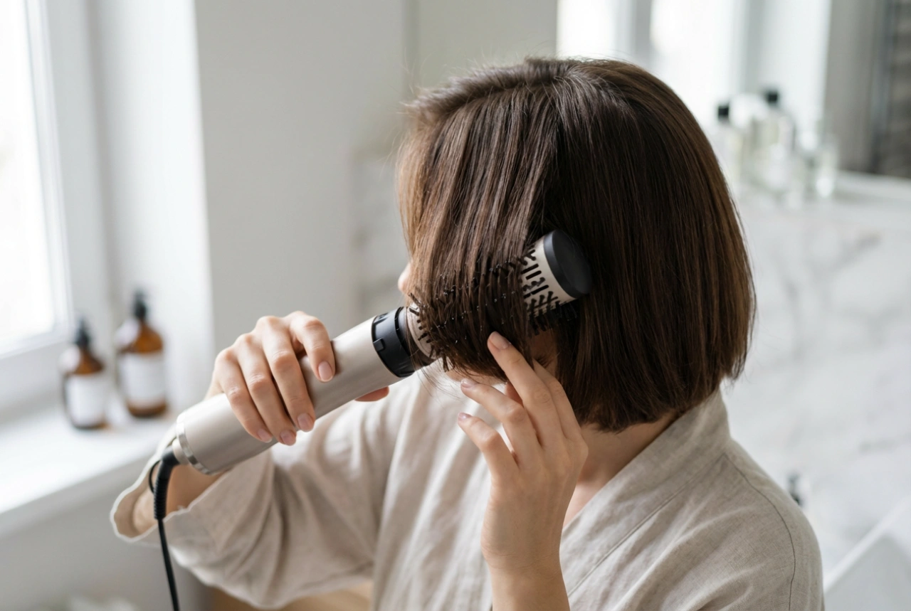 Rotating Hot Air Brush for Short Hair: Styling from the Very Roots