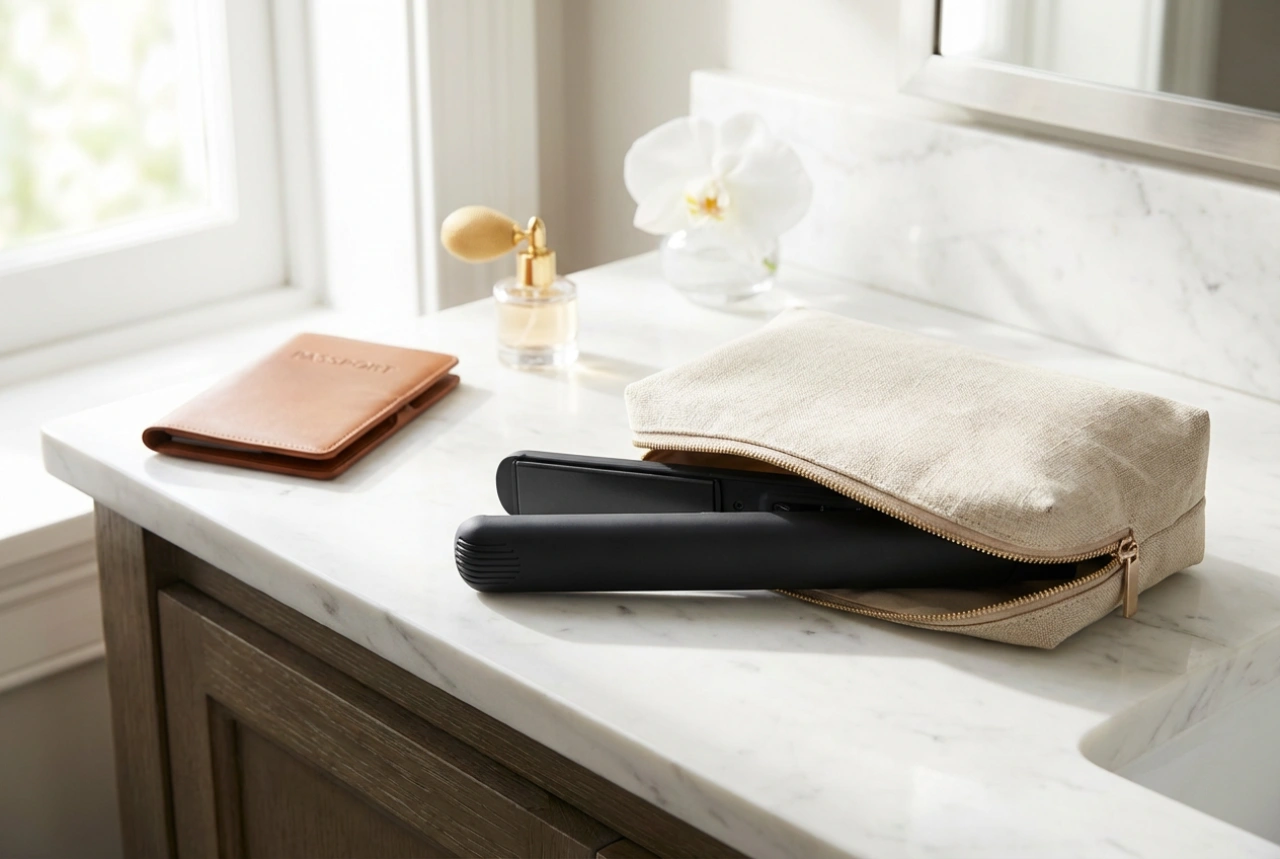 Travel Hair Straightener in Your Make-up Bag: Safe Styling on the Go