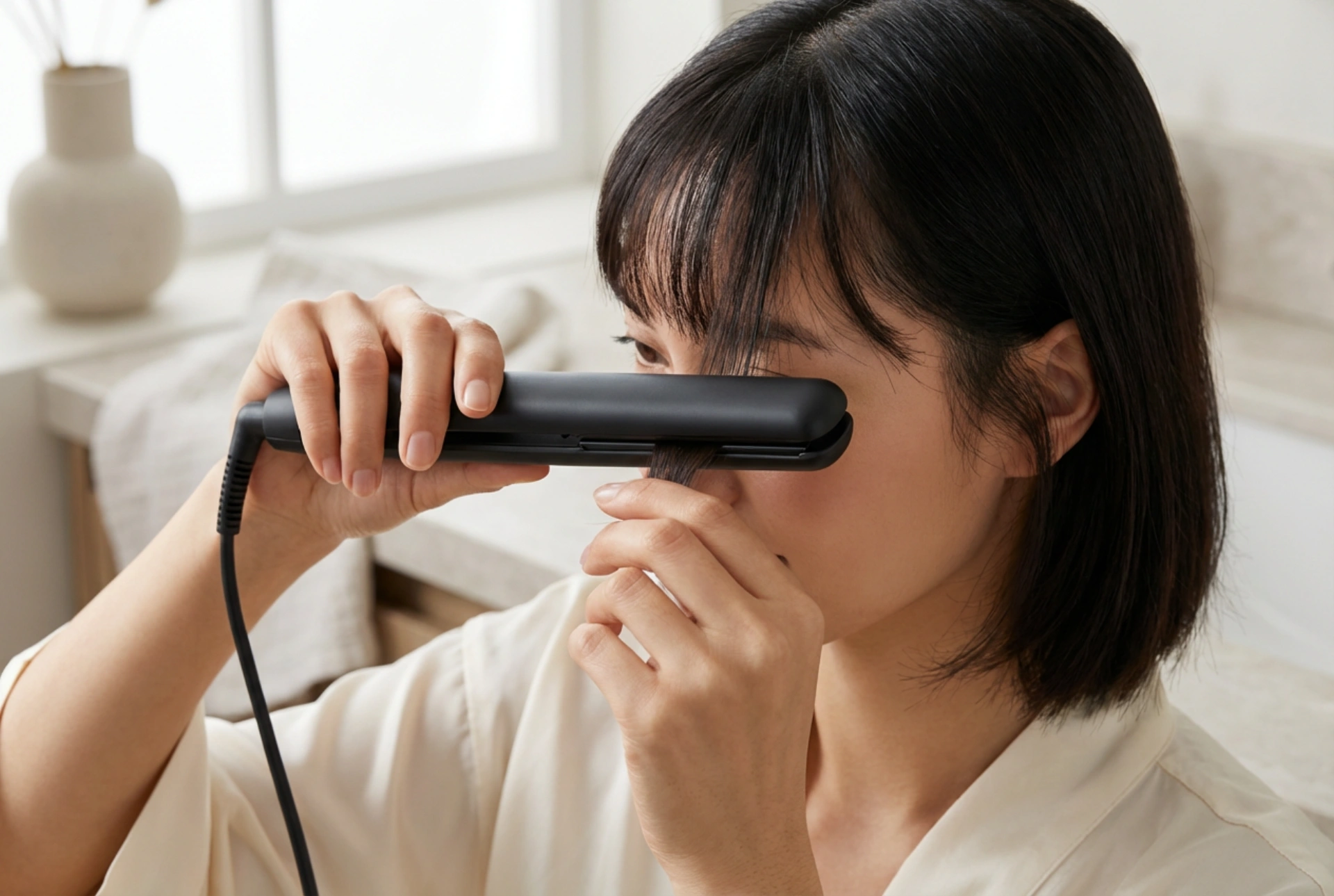 Mini hair straighteners for short hair: precision styling for bangs and baby hairs