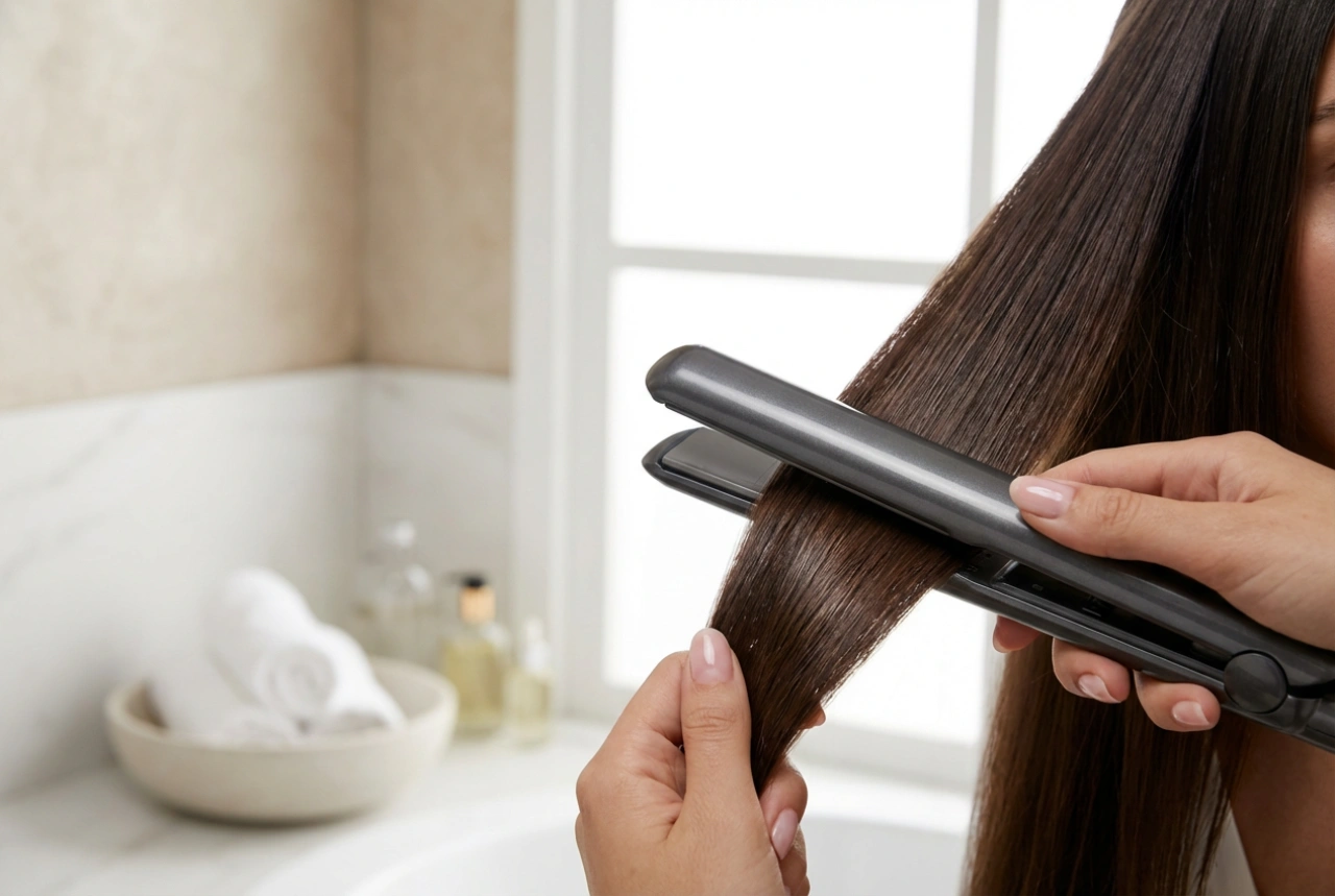 Titanium Hair Straightener with Ionisation: Smooth Hair and Lasting Results at Home
