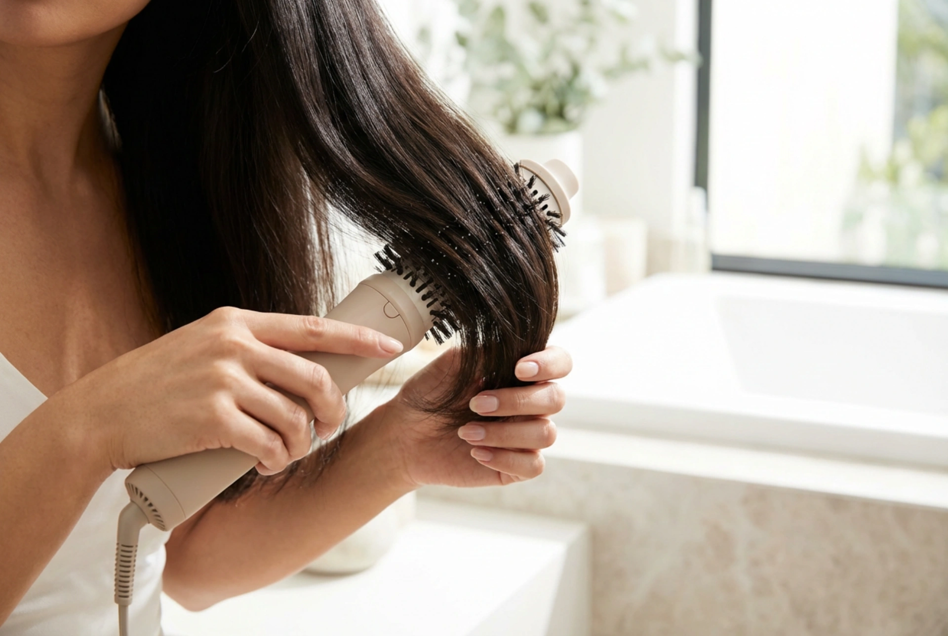 Rotating Hair Dryer Brush: Step-by-Step Styling with Rotation