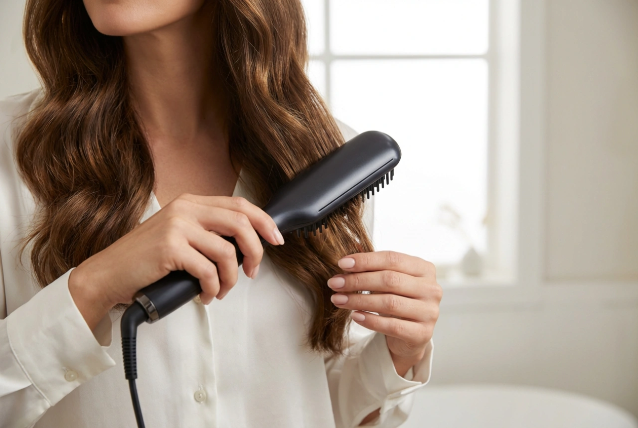 Hot brush curling: how to style and smooth your hair at the same time