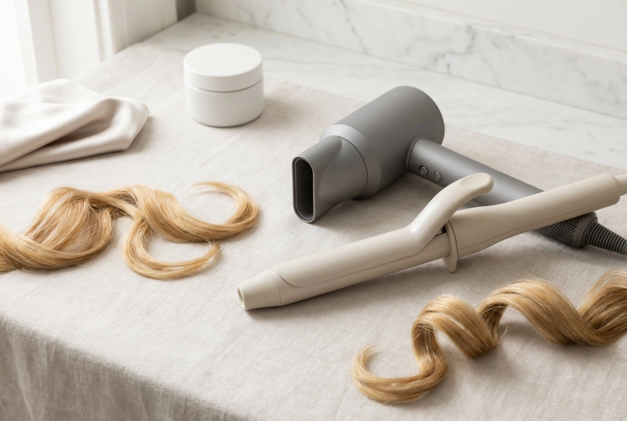 Styling Set: A Step-by-Step Guide to Using a Hairdryer and Curling Iron