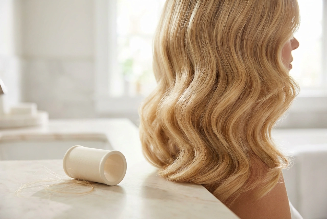 Large Hair Rollers in Practice: Volume and Soft Waves