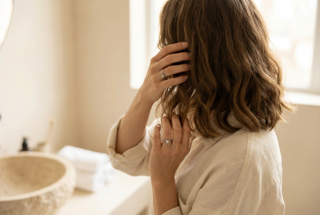 Light waves on shoulder-length hair: how to get a natural effect
